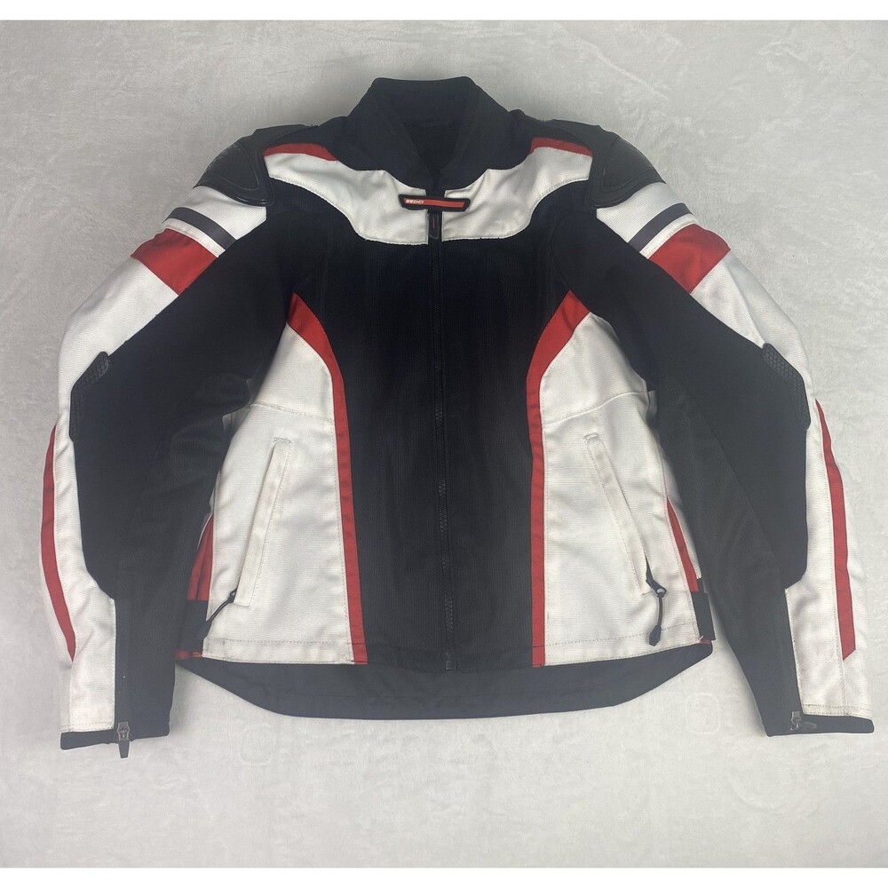 Sedici Chicane Mesh Motorcycle Jacket Mens Small Black White Riding Gear